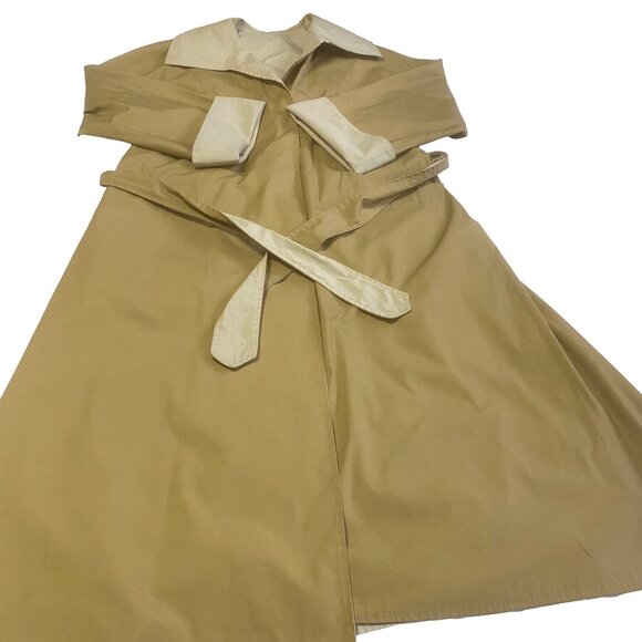 VINTAGE T.T. MALLO LTD. by Max Adler Two-Tone Reversible Trench Coat Academia - Picture 6 of 16